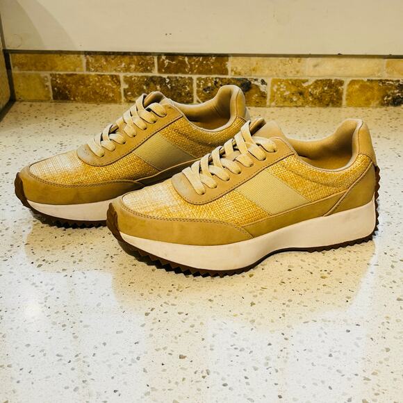Tan and White Memory Foam Sneaker - Picture 6 of 11